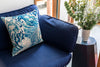 The Wave Cushion in Mineral Blue 50 x 50cm