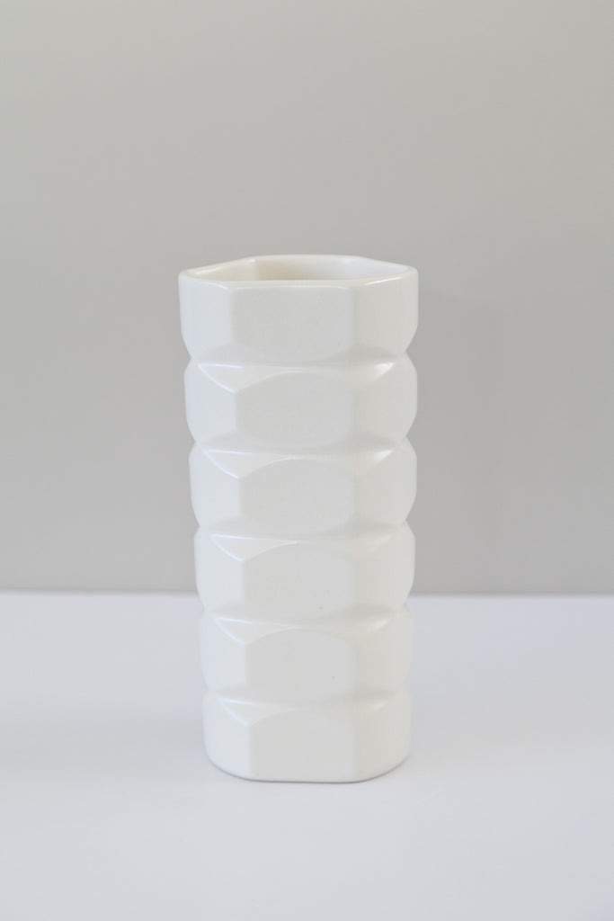 large facet vase