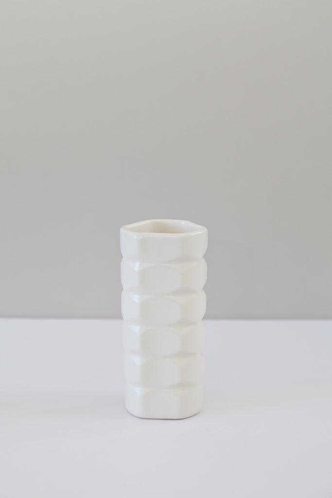 small facet vase