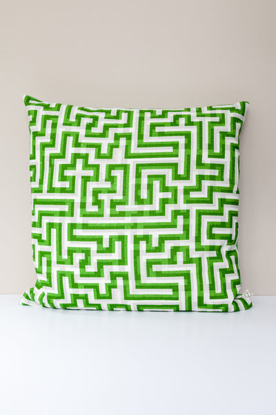 Meander cushions in Emerald Green: Anni Albers