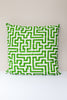 Meander cushions in Emerald Green: Anni Albers